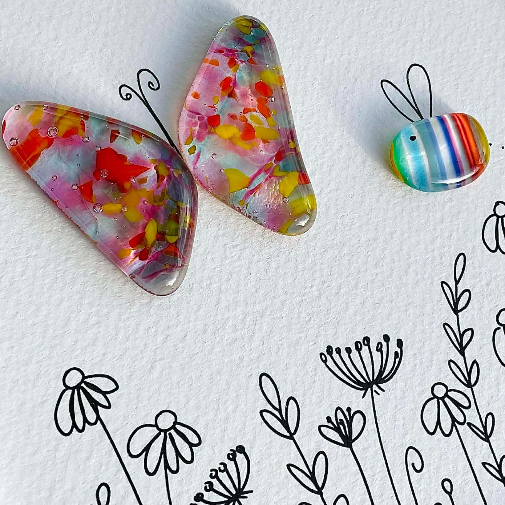 Butterfly and Bees - Image 4