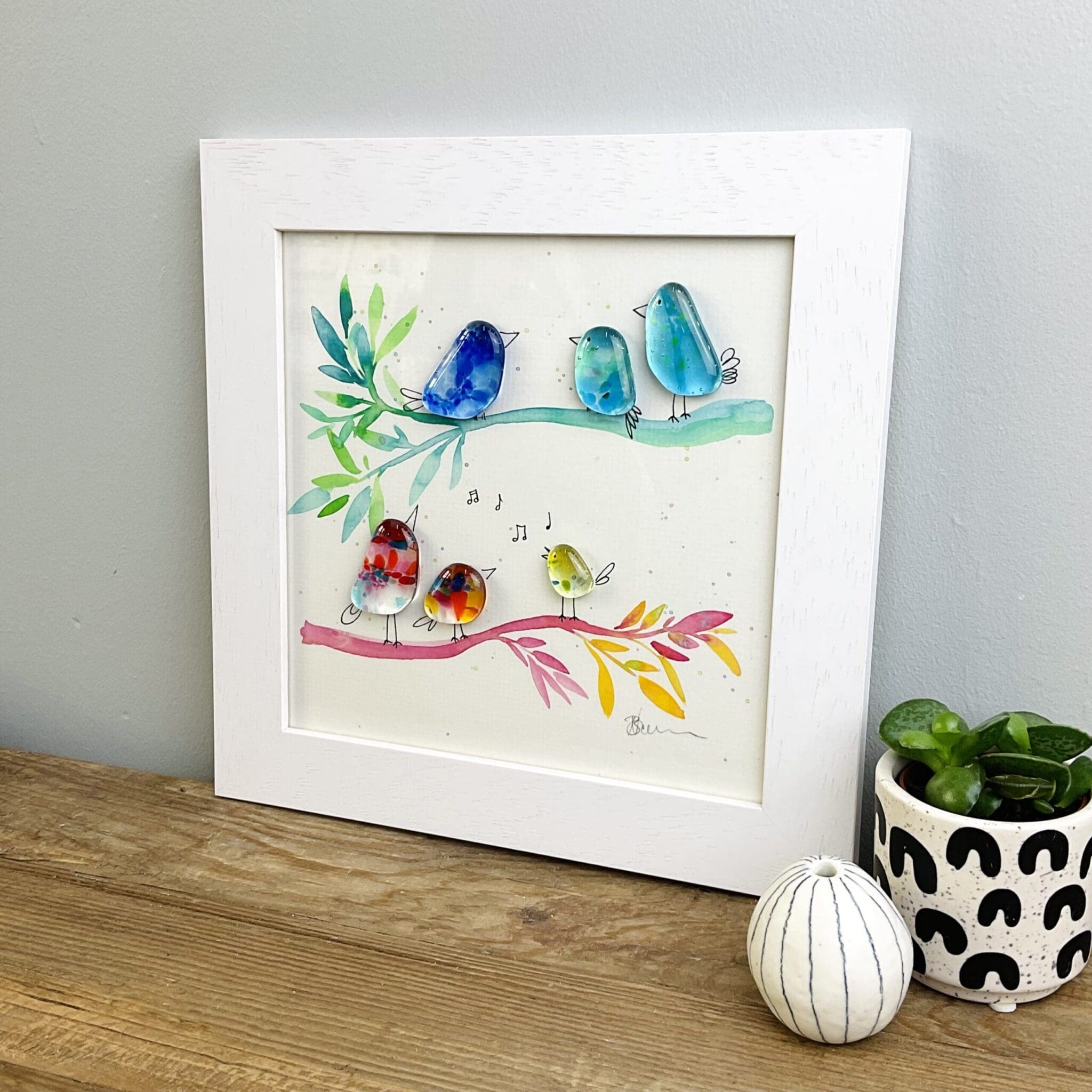 Painted Birds on a Branch - Image 3