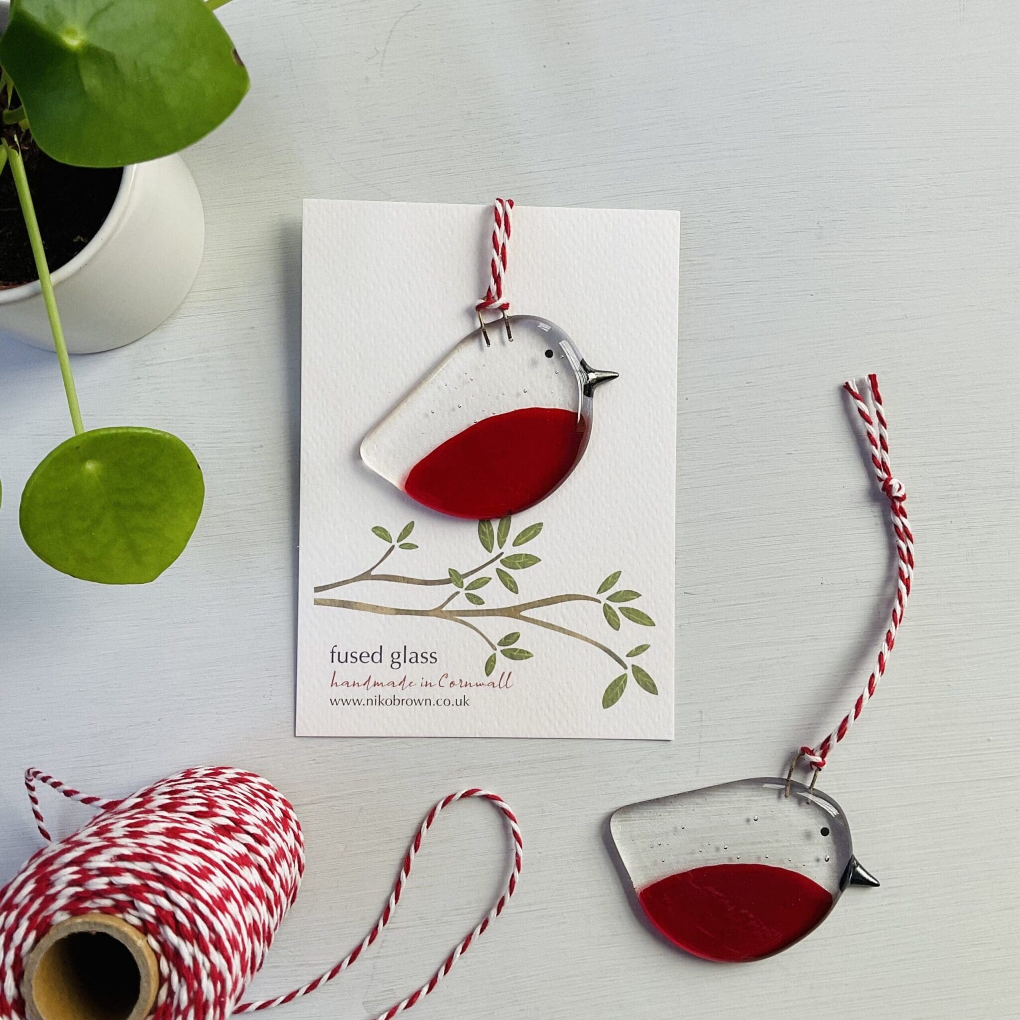 Fused Glass Robin Hanger - Image 3