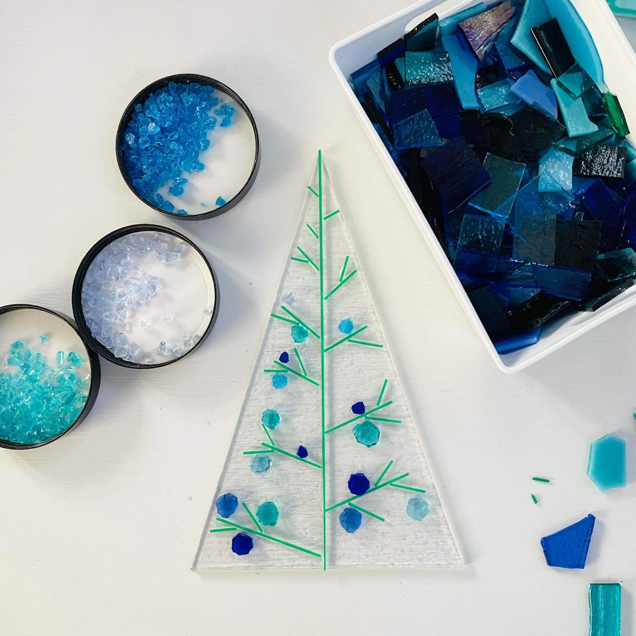 Fused Glass Christmas Tree Tealight Holder Workshop - Image 3
