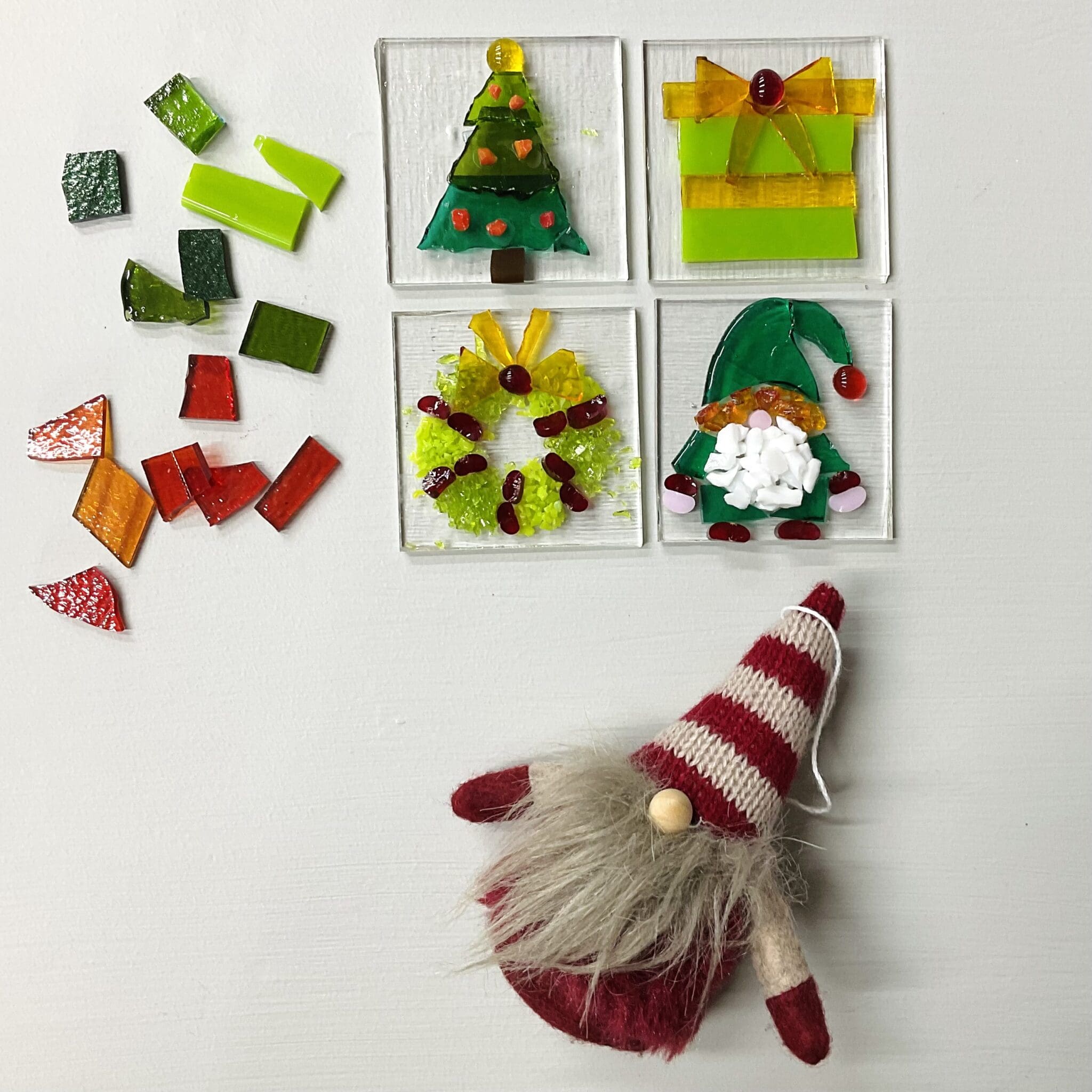 Fused glass Christmas decorations workshop Cornwall