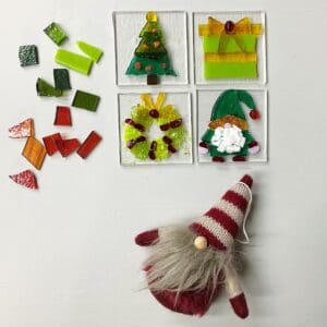 Fused glass Christmas decorations workshop Cornwall
