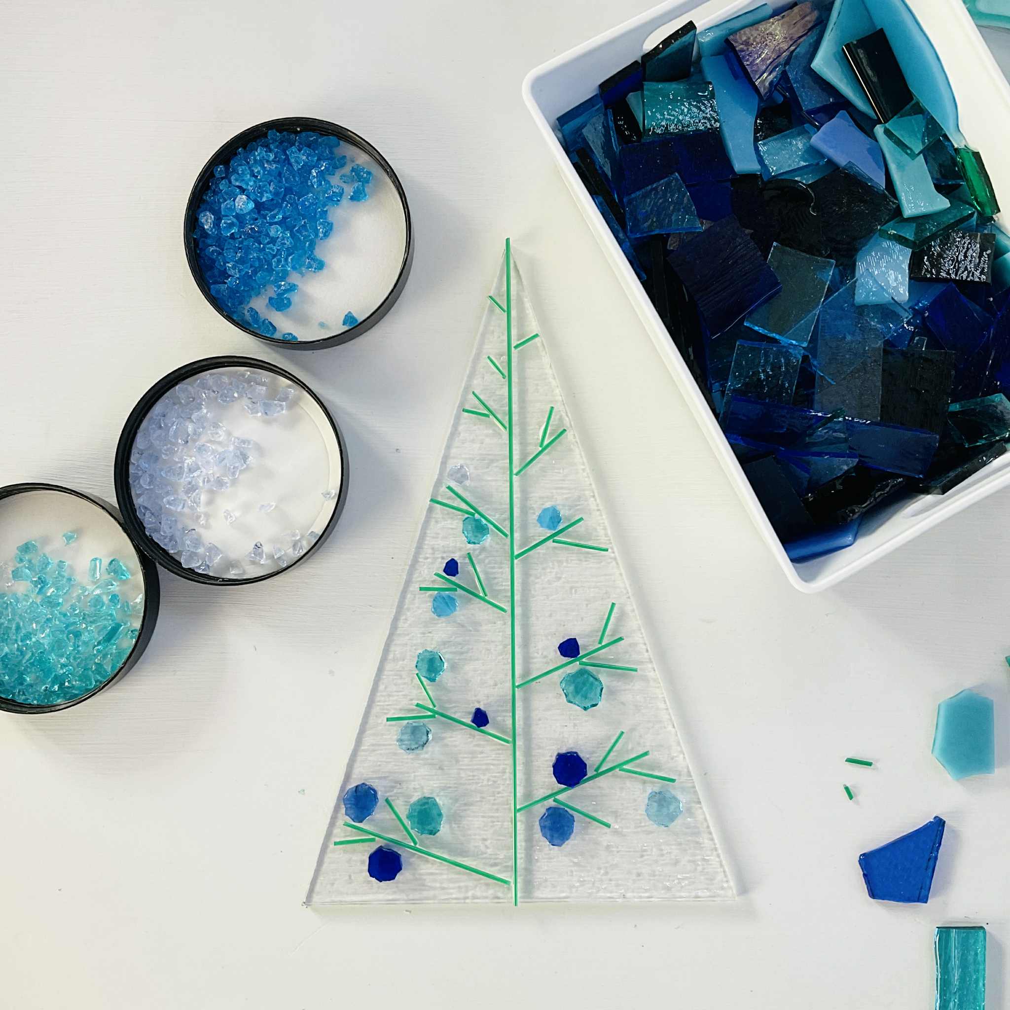 Fused Glass Christmas Tree Tealight Holder Workshop - Image 8