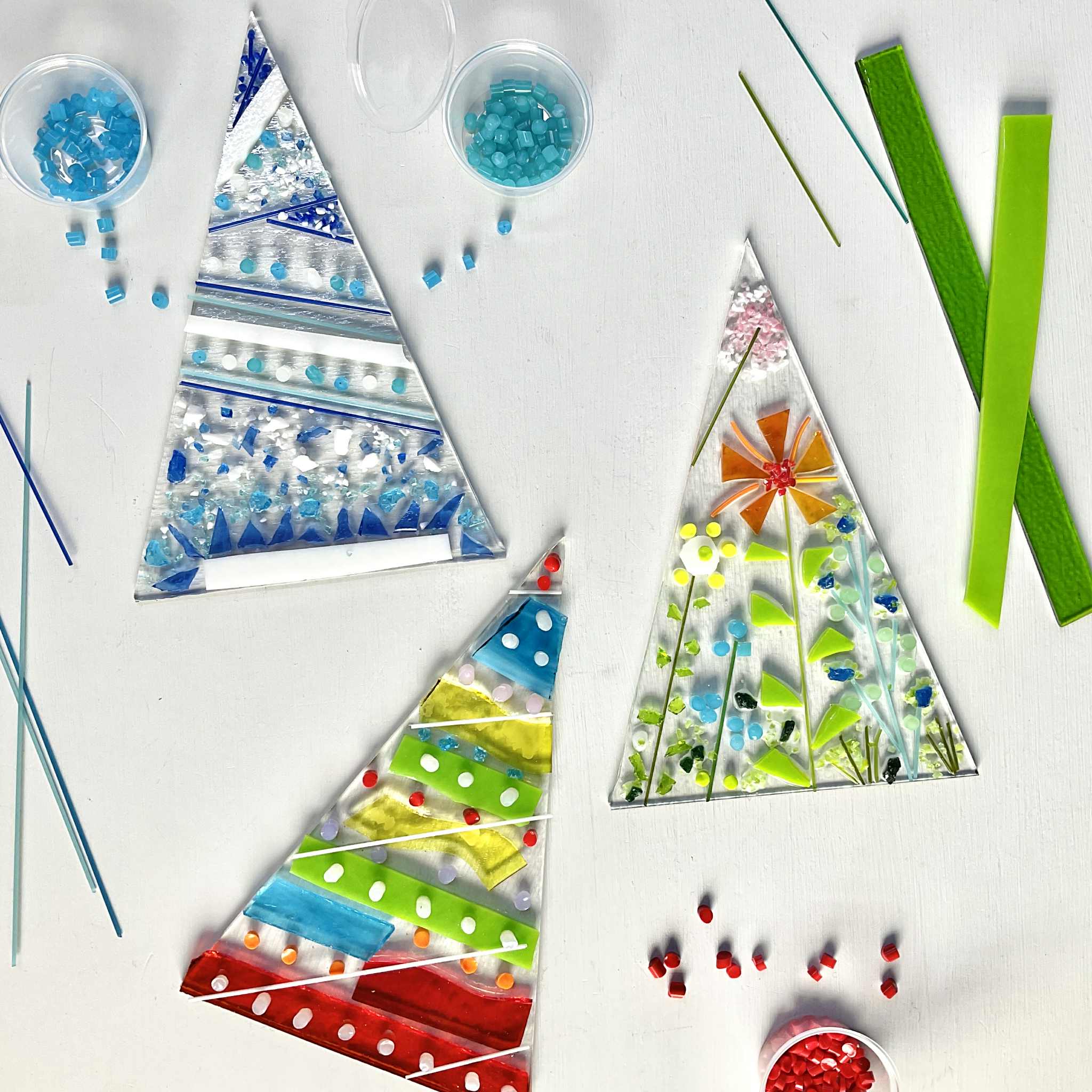 Fused Glass Christmas Tree Tealight Holder Workshop - Image 9
