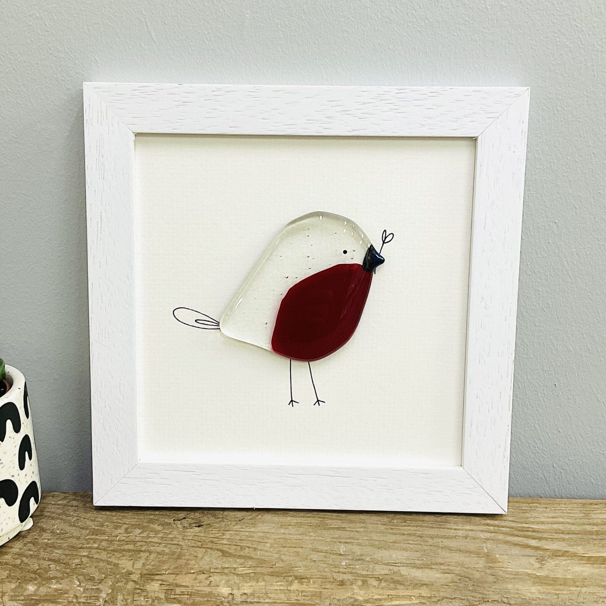 fused glass robin picture wall art robins appear when loved ones are near