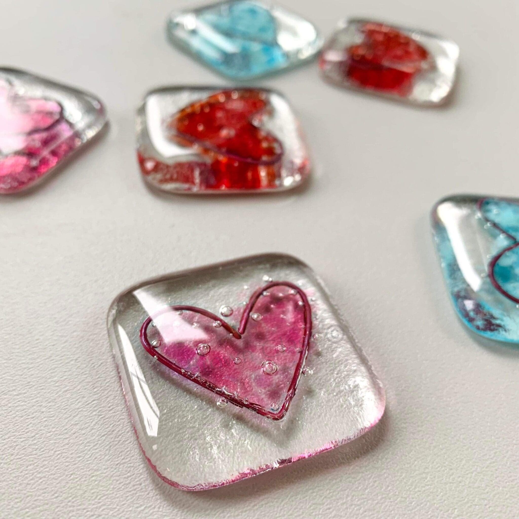 Fused Glass I Love You Pocket Token - Image 7