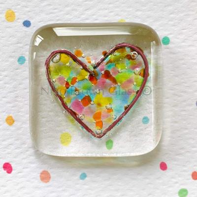 Jumble of Colours Heart Pocket Token - Image 4