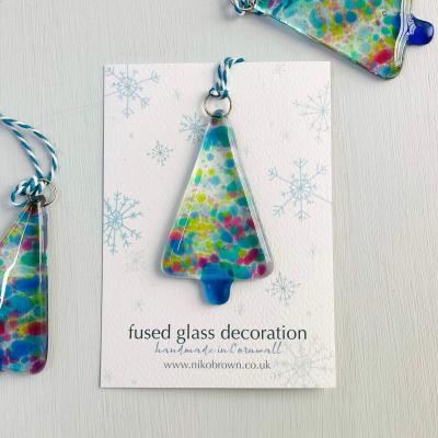 Christmas Tree Hanger - Blue, Pink & Green - Image 3
