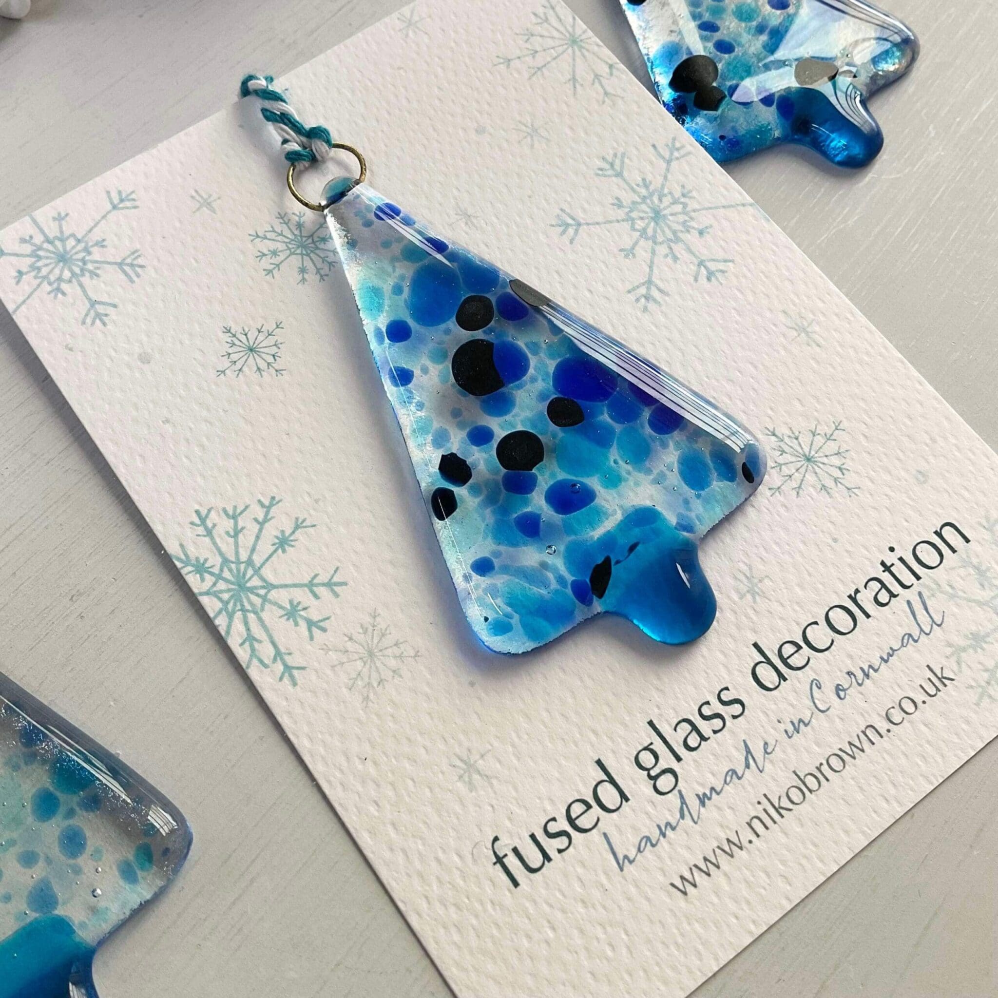 Christmas Tree Hanger - Sparkly Blue - Image 3