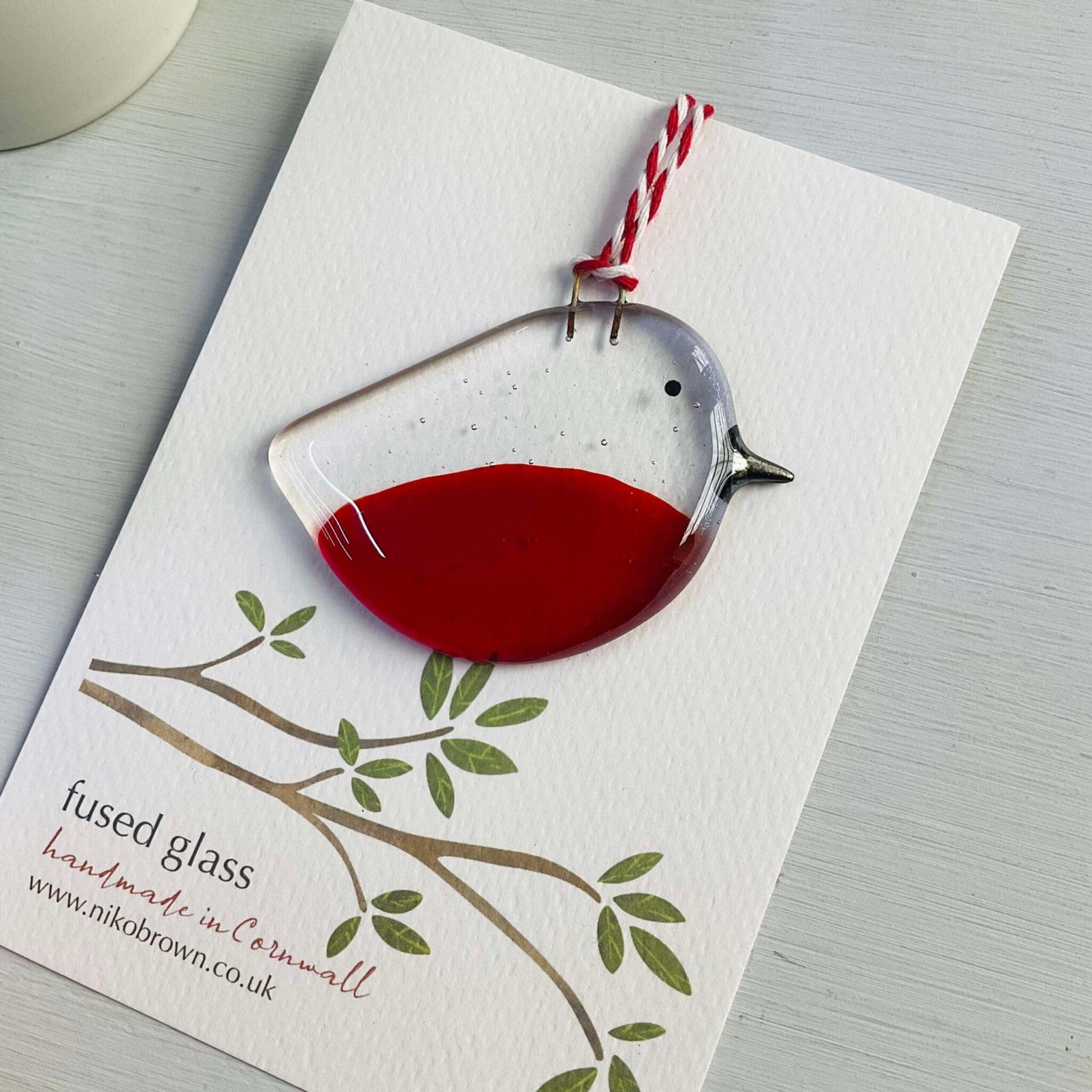 Fused Glass Robin Hanger - Image 4