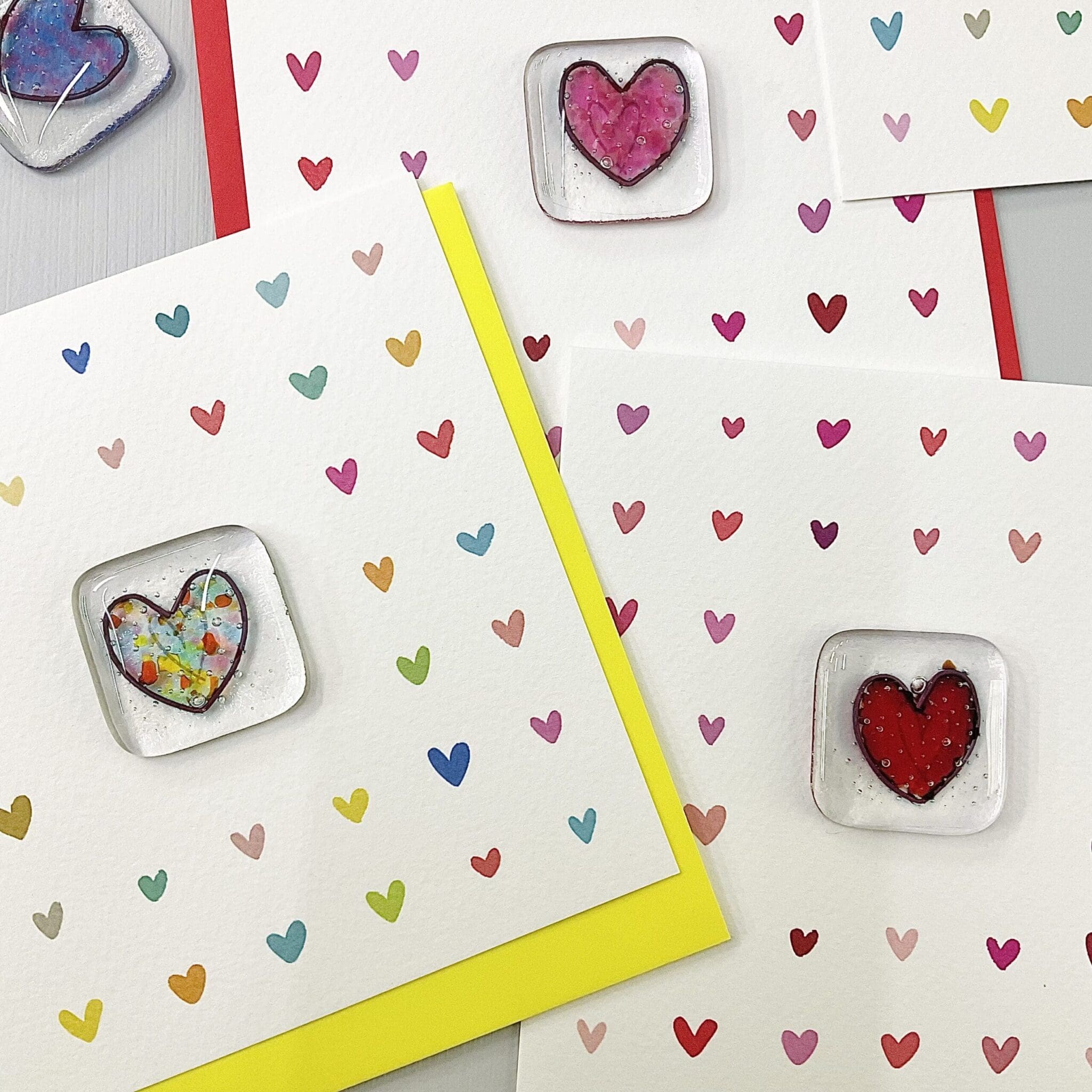 pocket token card and gift fused glass gift
