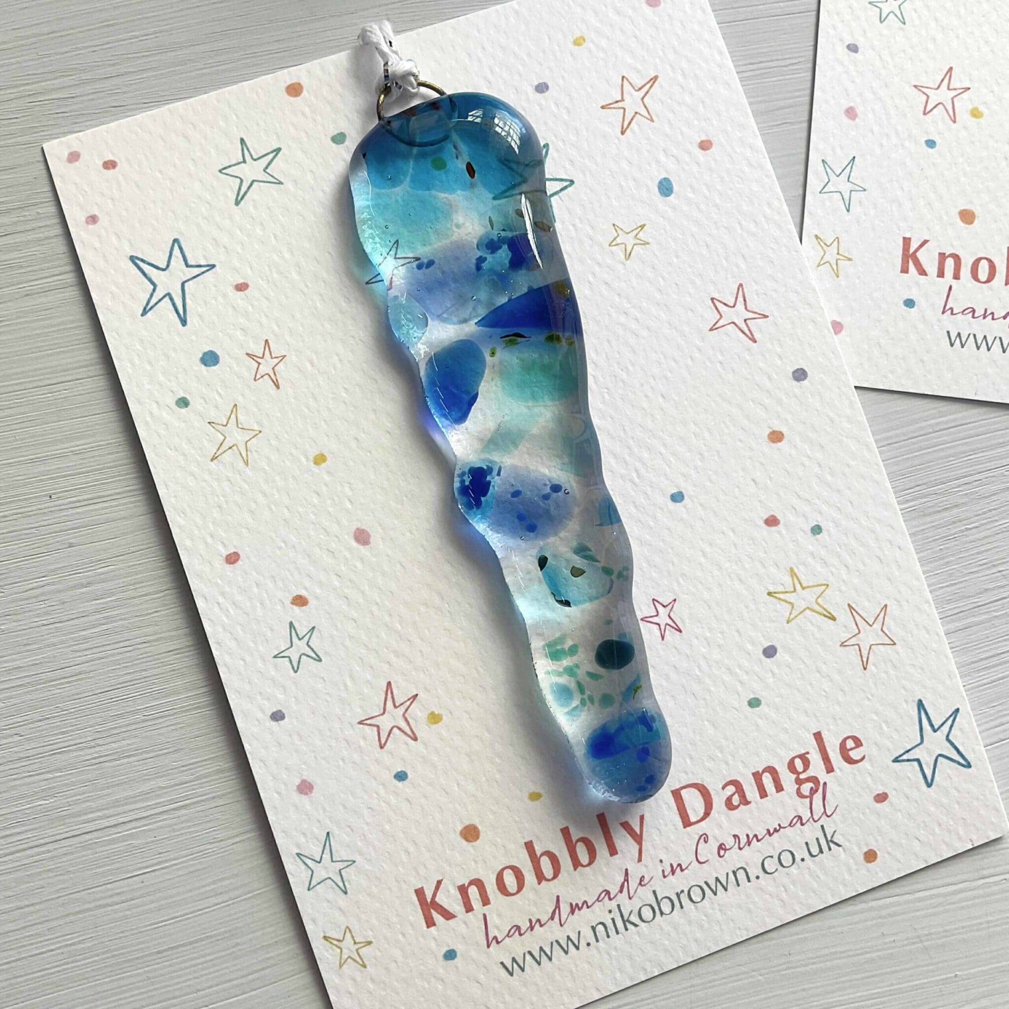 Fused Glass Knobbly Dangle Hanger - Image 2