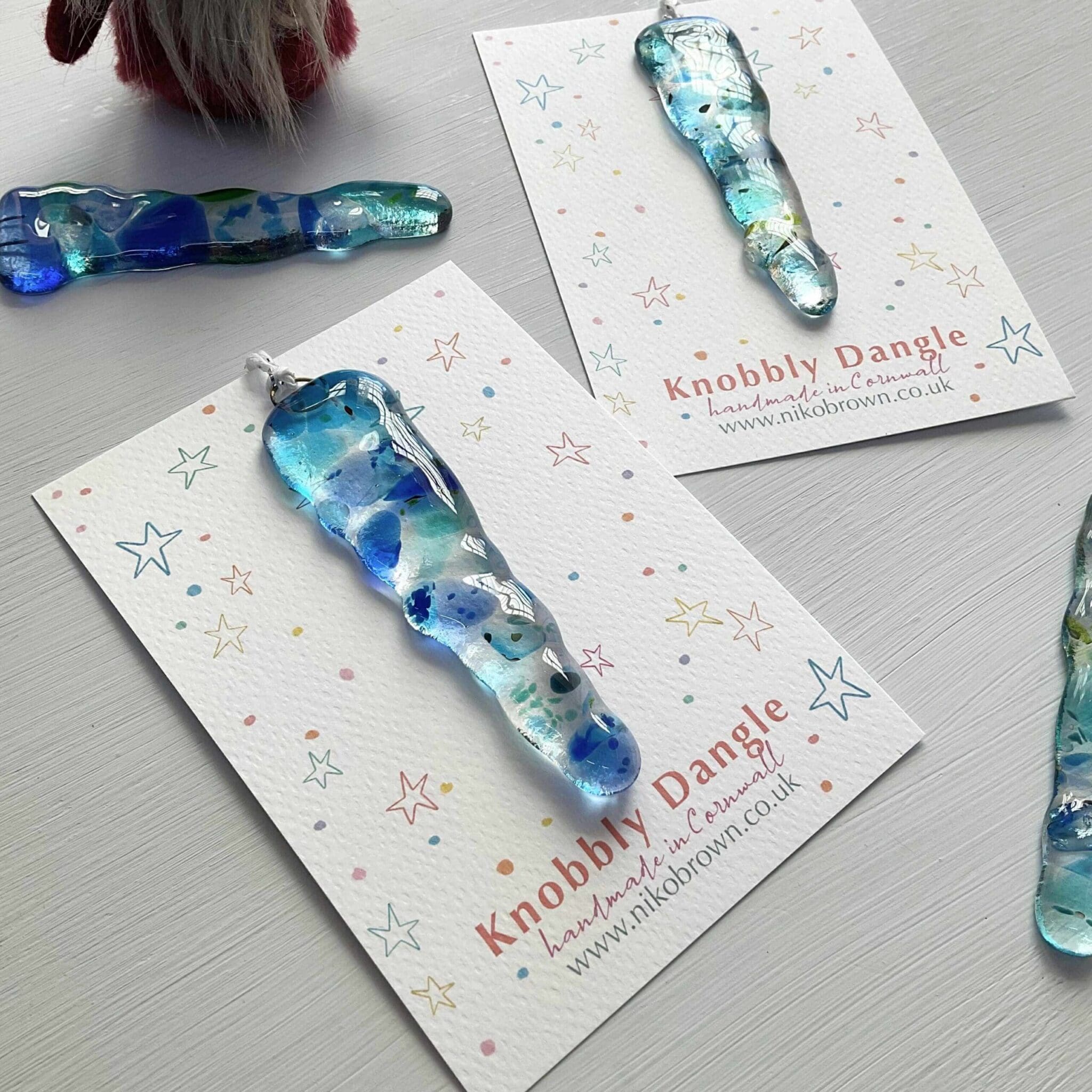 Fused Glass Knobbly Dangle Hanger - Image 4