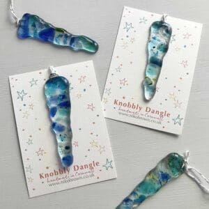 Icicle Christmas hanger decoration icy blues