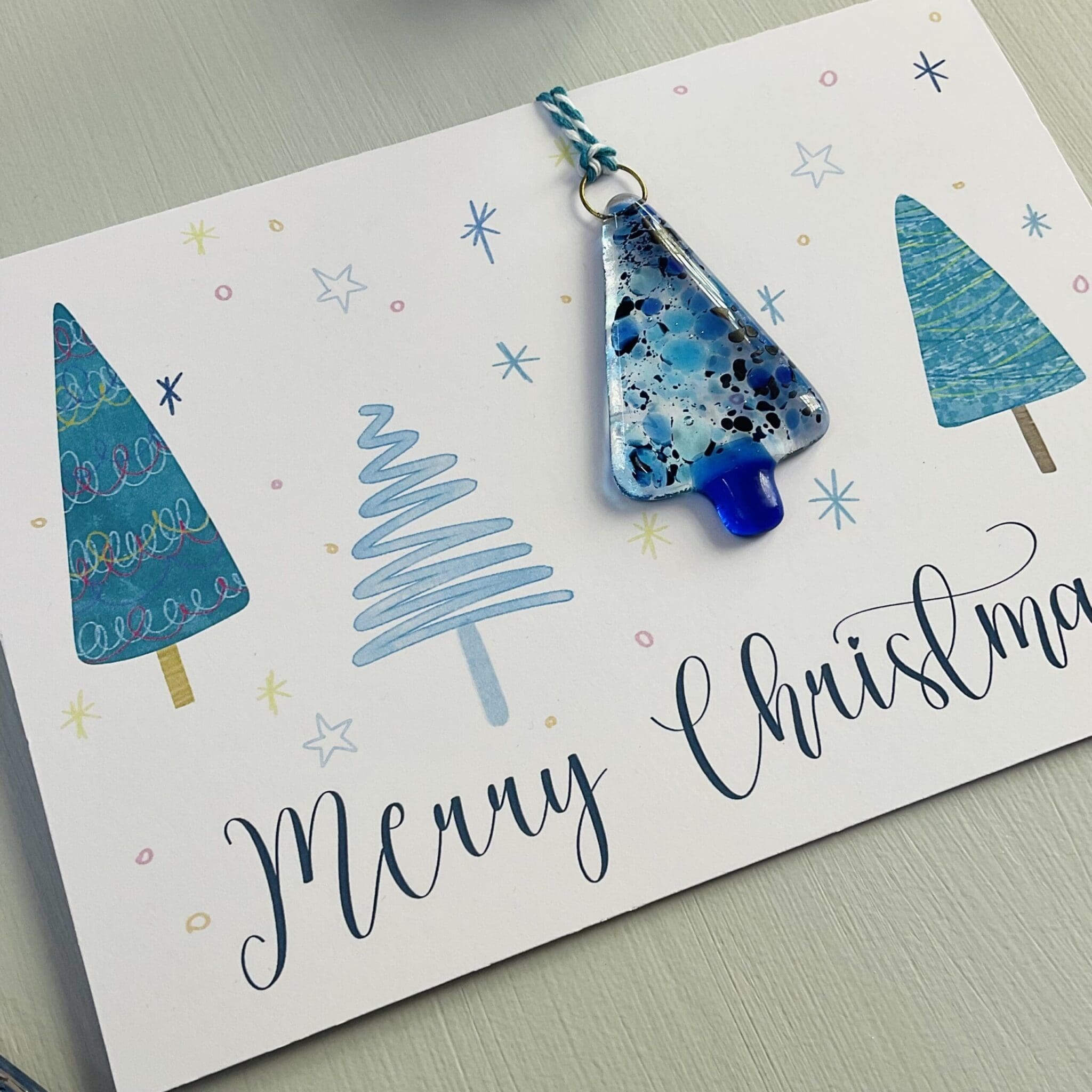 Christmas Card - Sparkly Blue - Image 6