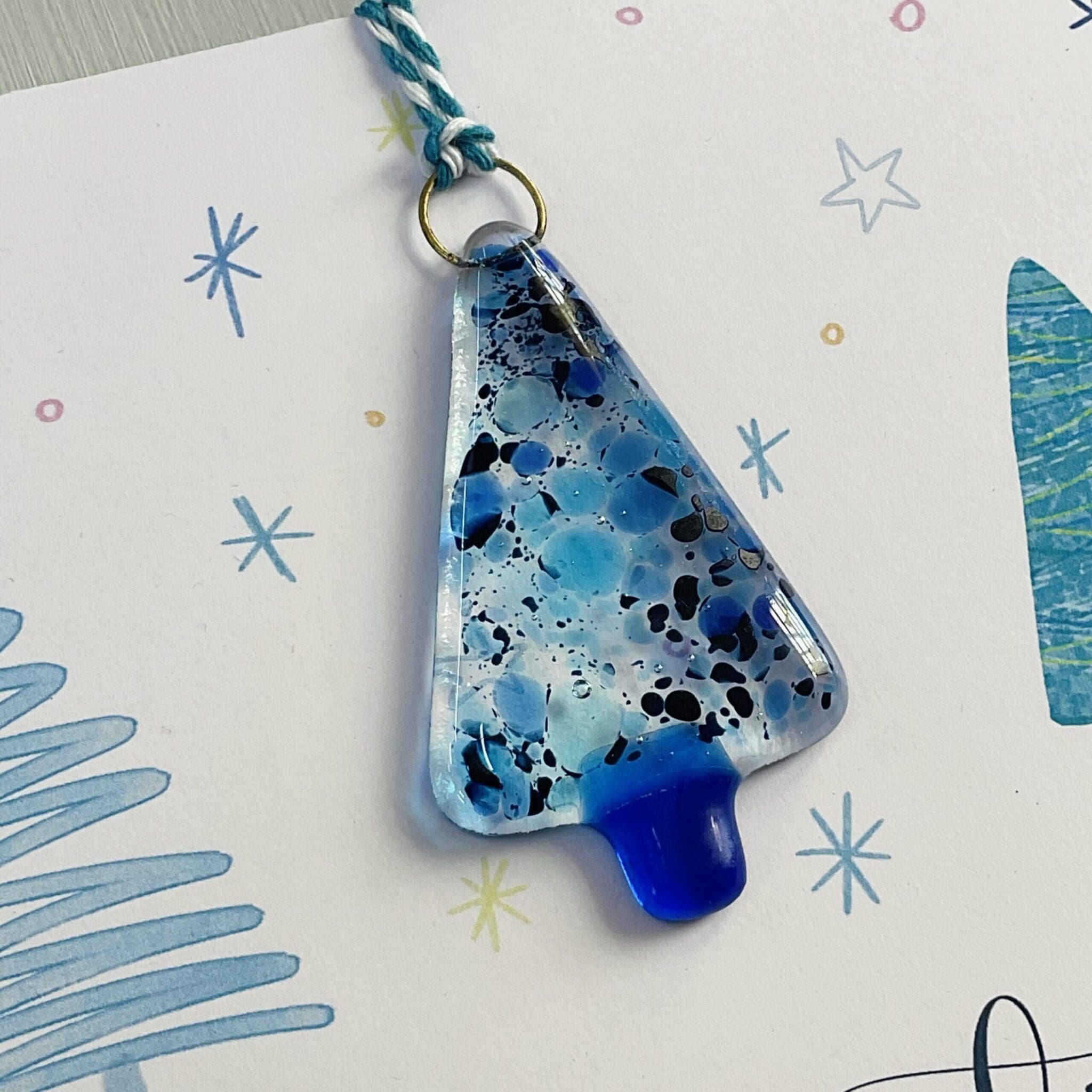 Christmas Card - Sparkly Blue - Image 3