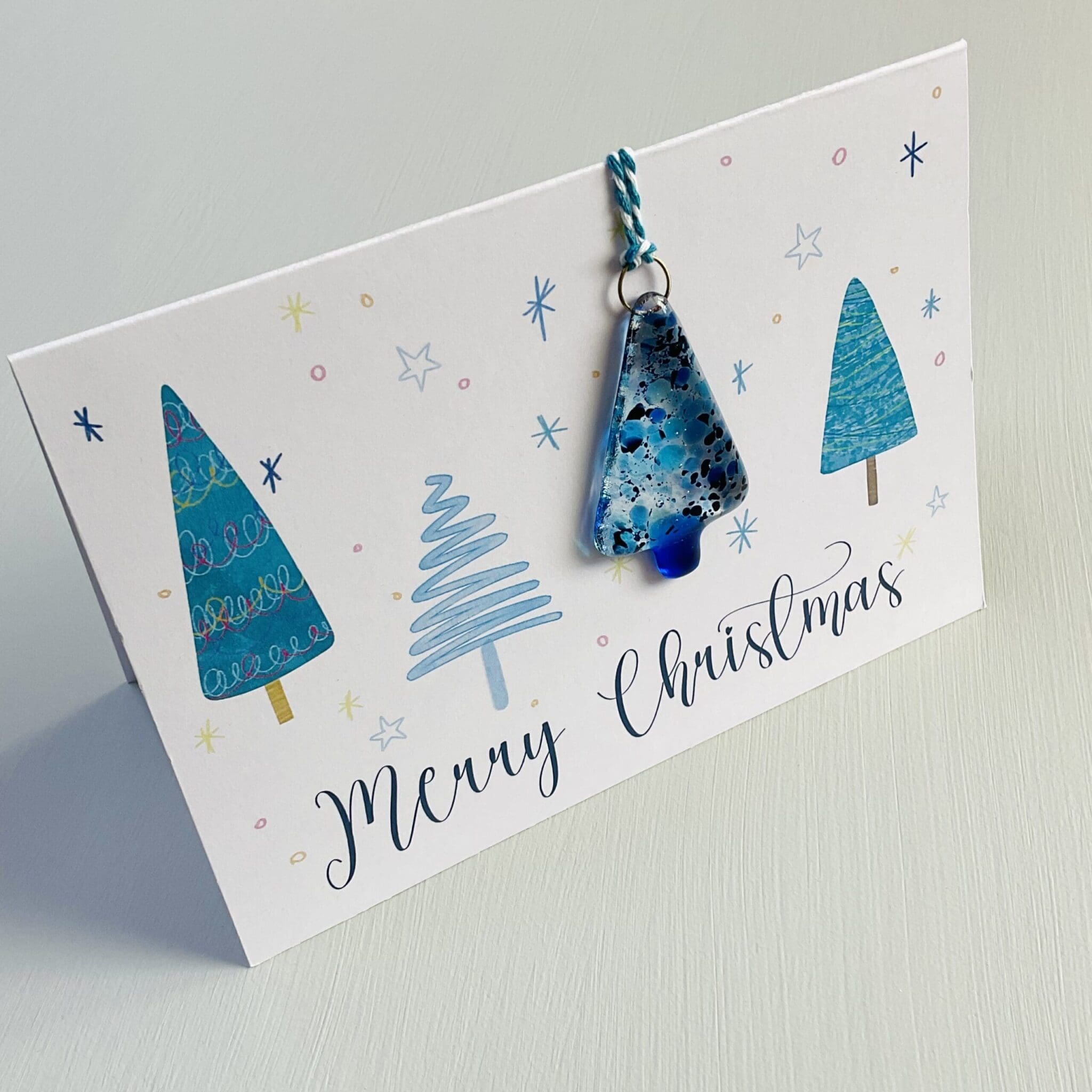 Christmas Card - Sparkly Blue - Image 4