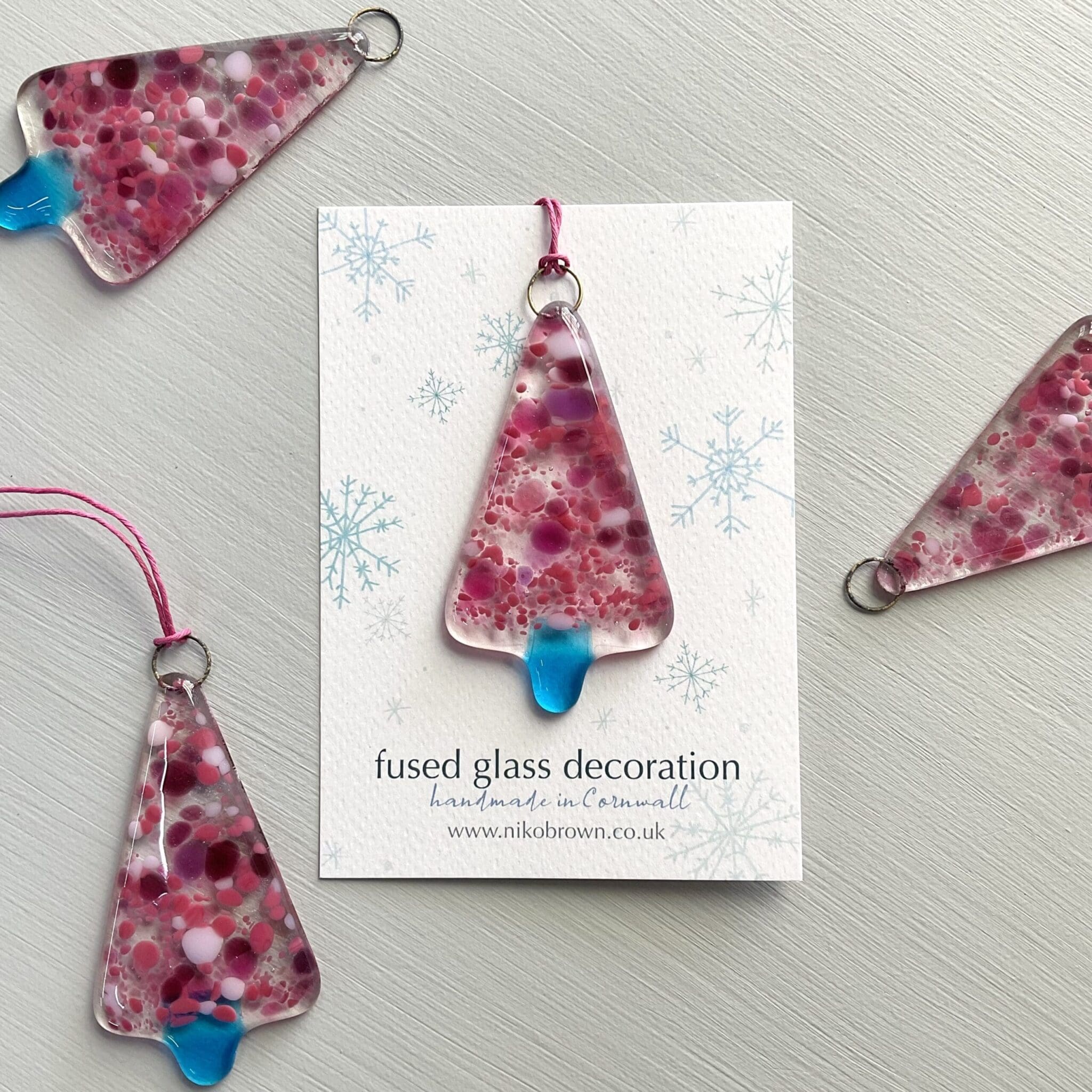 Christmas Tree Hanger - Dotty Pink - Image 3