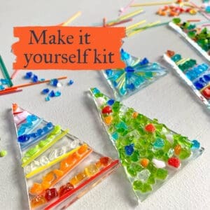 Fused glass hanging trees make at home kit