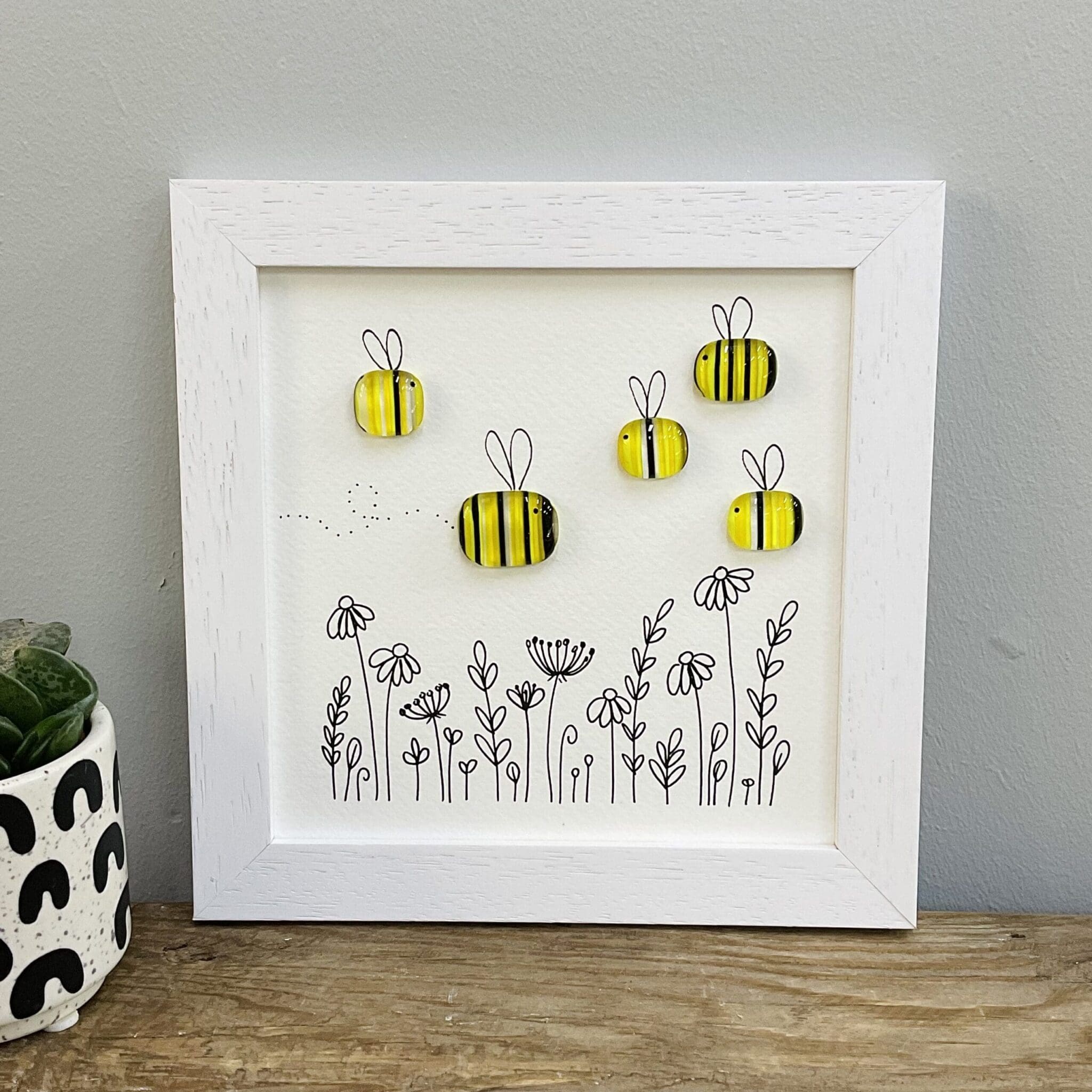 fused glass bess wall art gift