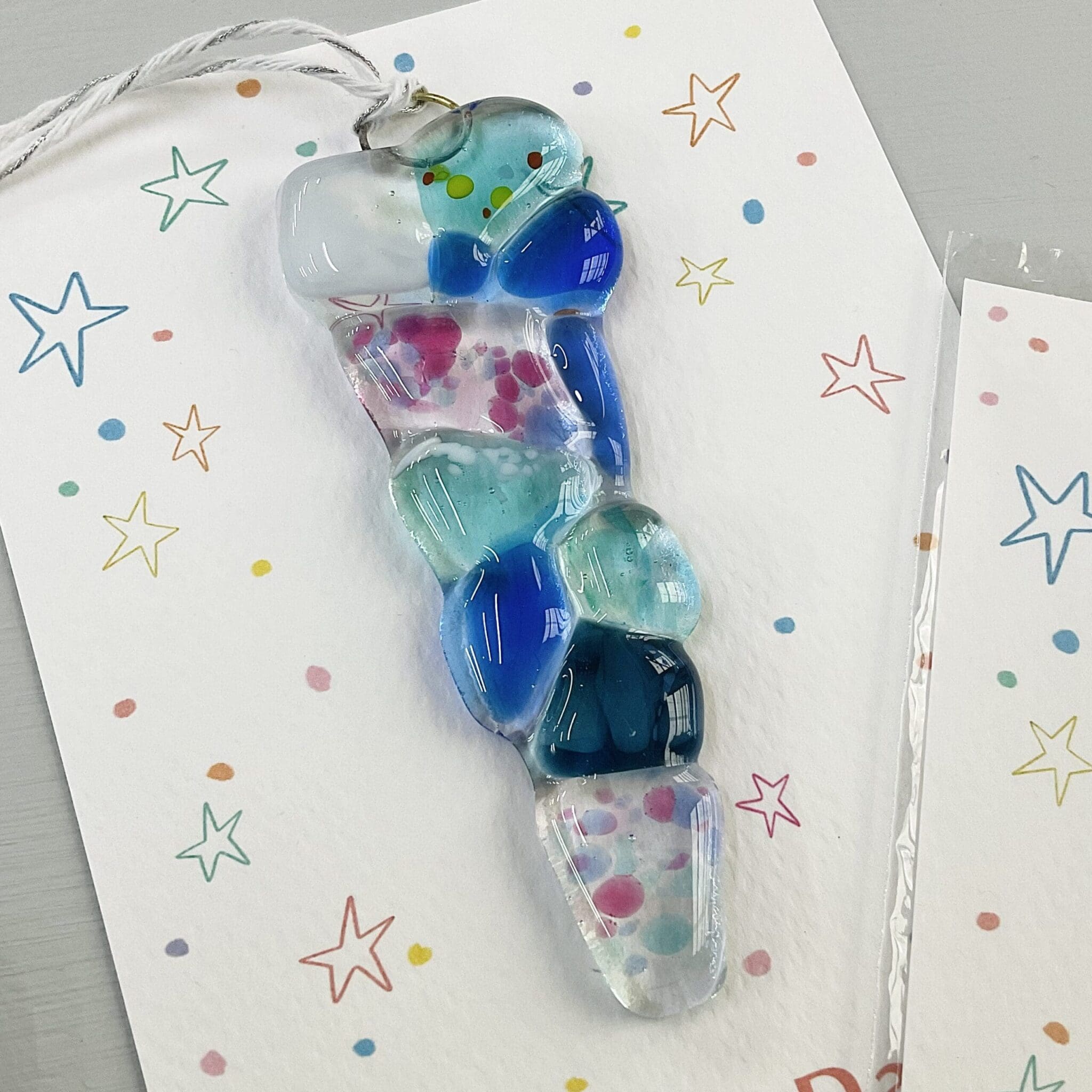 Fused Glass Knobbly Dangle Hanger - Image 11