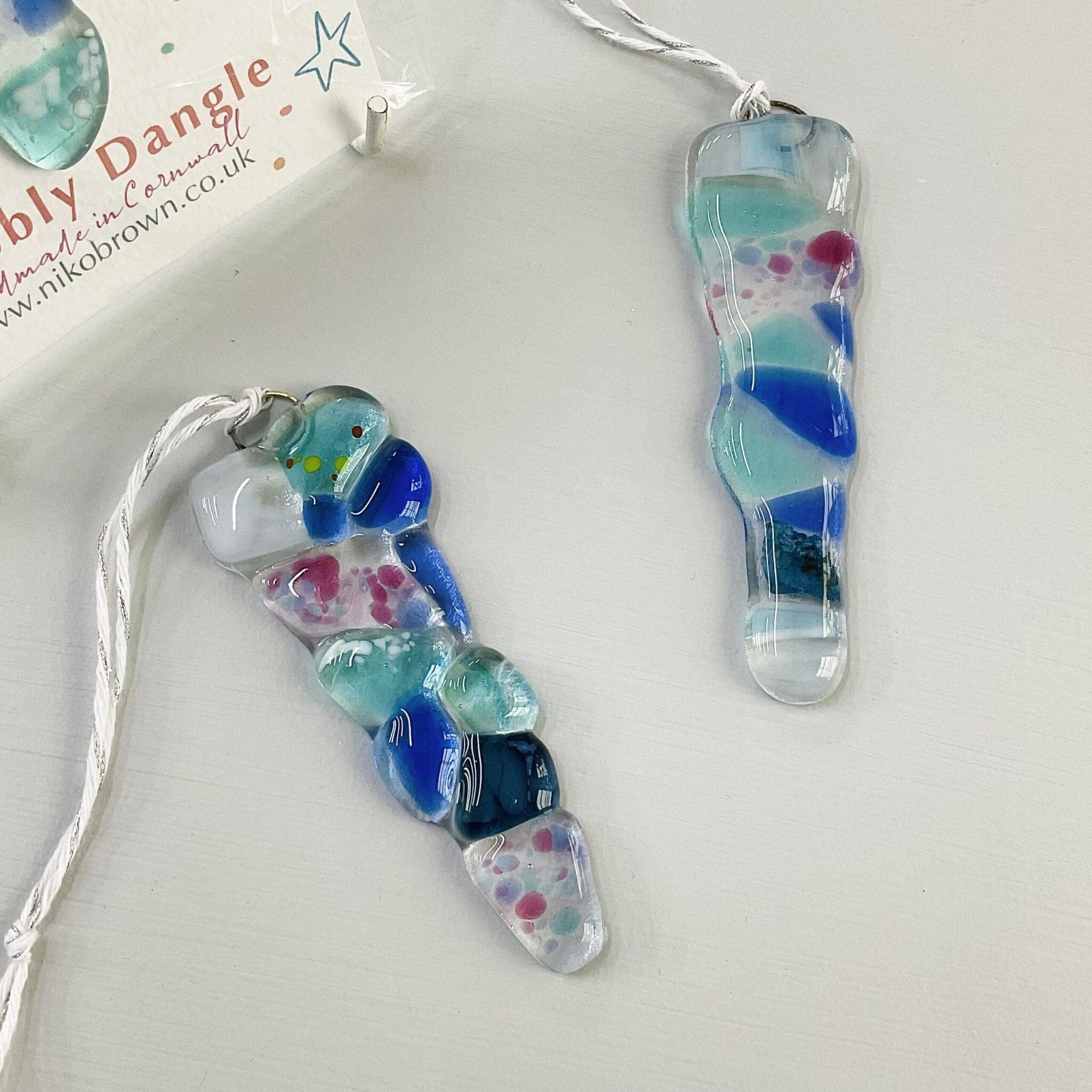 Fused Glass Knobbly Dangle Hanger - Image 7