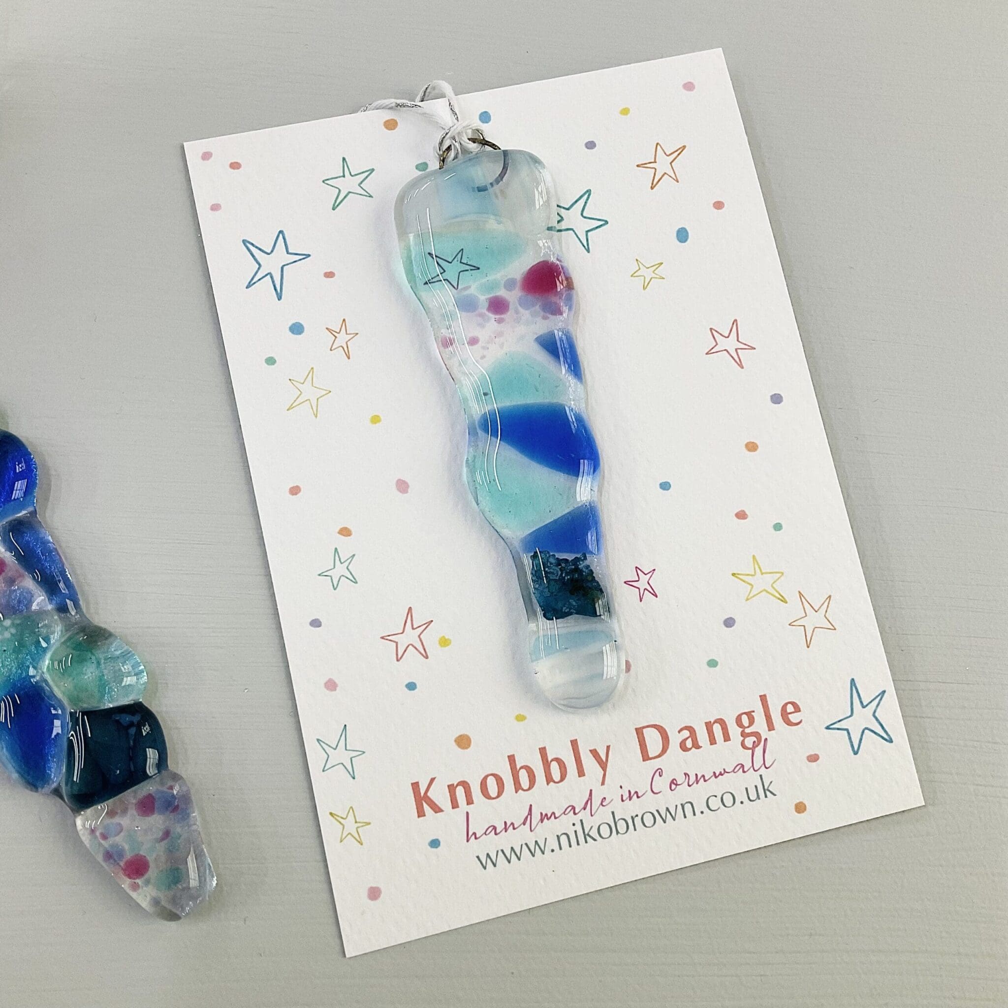 Fused Glass Knobbly Dangle Hanger - Image 8