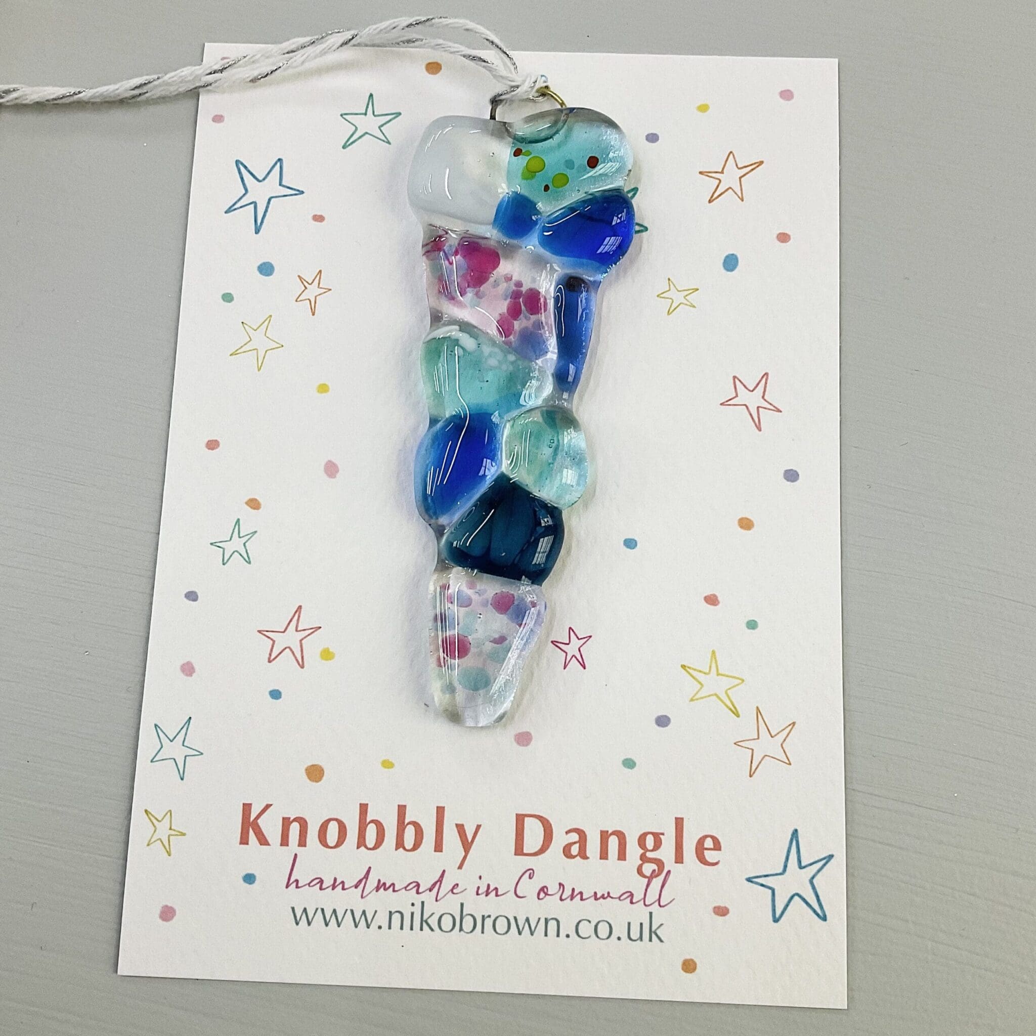 Fused Glass Knobbly Dangle Hanger - Image 9