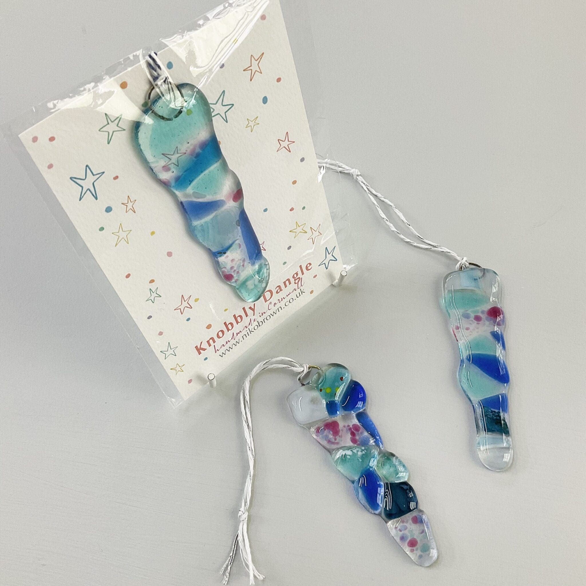 Fused Glass Knobbly Dangle Hanger - Image 6