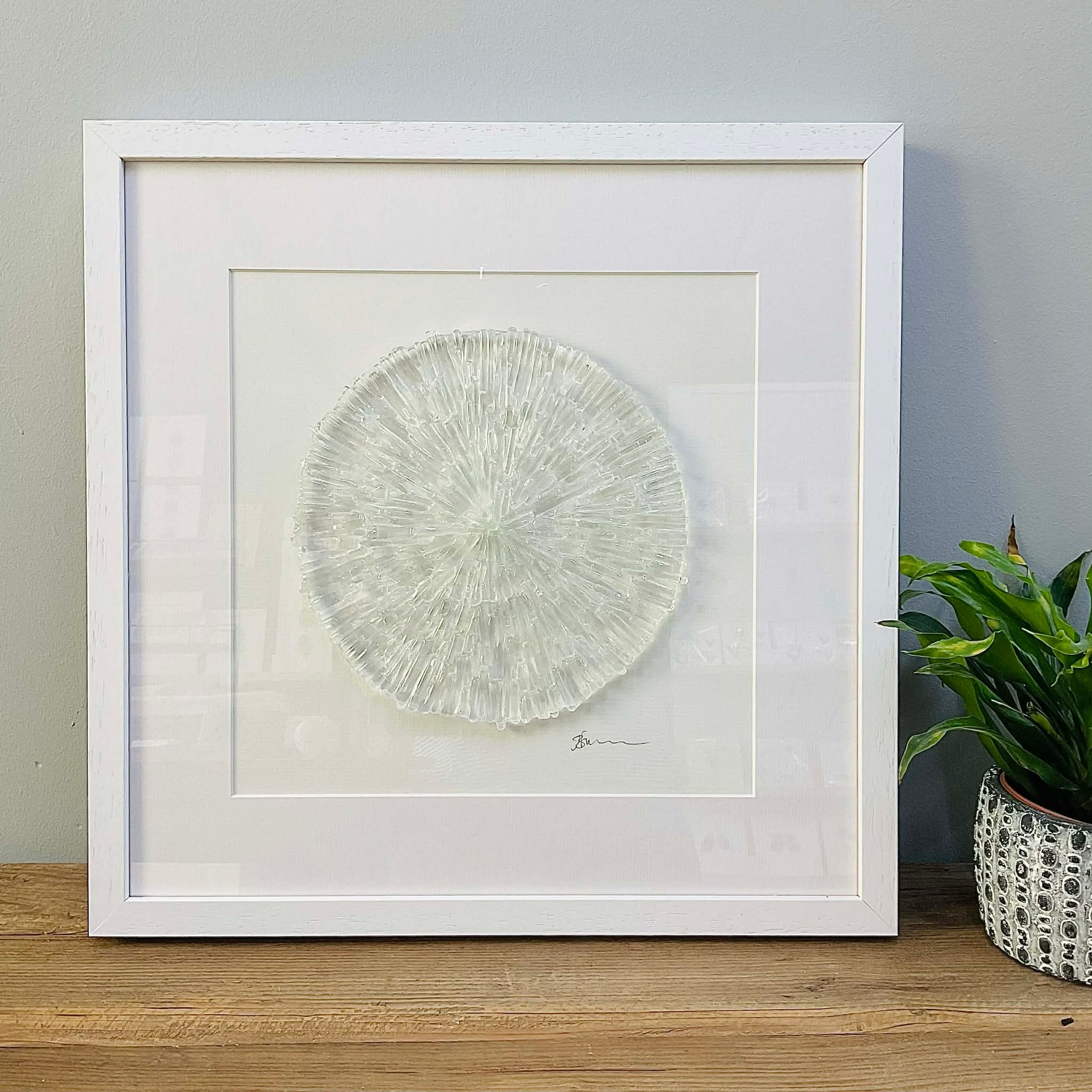 handmade glass art framed picture unique wall hanging abstract