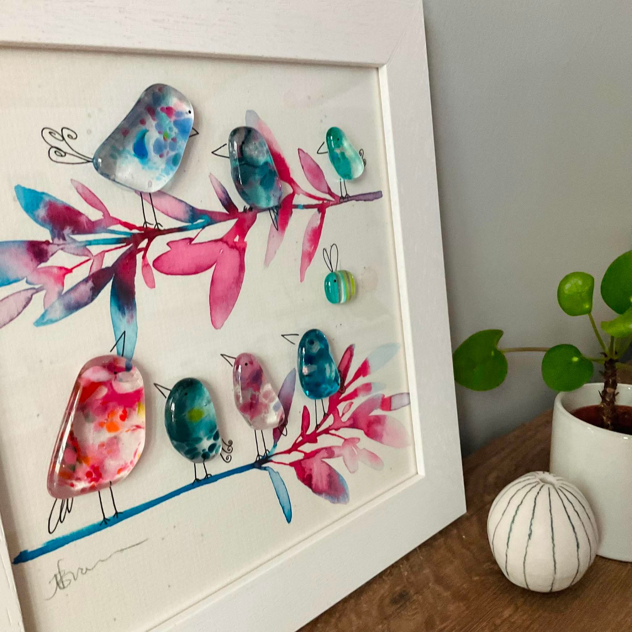 Painted Birds on a Branch - Image 3